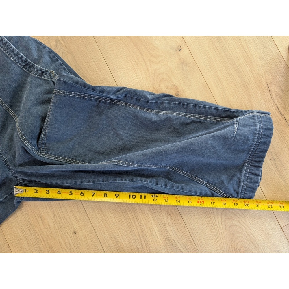 Free people womens 8 blue Sawyer carpenter wide leg crop pant pockets OB1786863 - Picture 7 of 11